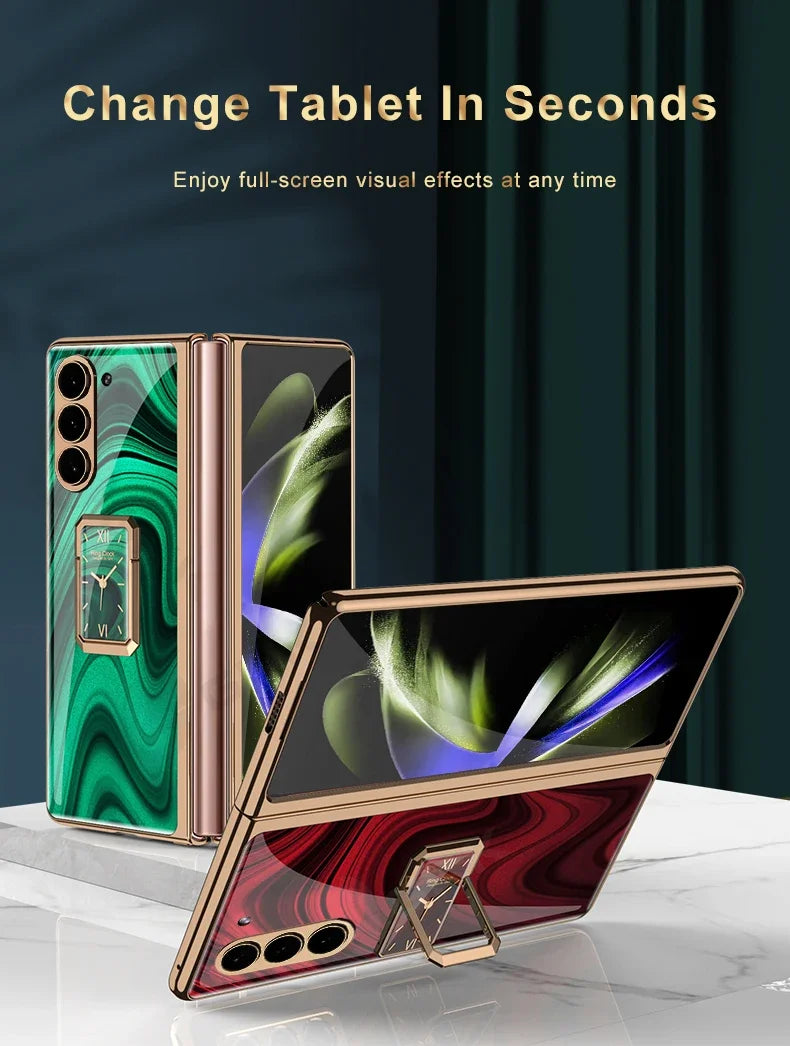 Luxury Clock Tempered Glass Case For Samsung Galaxy Fold Series - Premium Mobile Phone Cases from Dressmycell.com - Just $32! Shop now at Dressmycell.com Luxury Clock Tempered Glass Case For Samsung Galaxy Fold Series - Premium Mobile Phone Cases from Dressmycell.com - Just $32! Shop now at Dressmycell.com